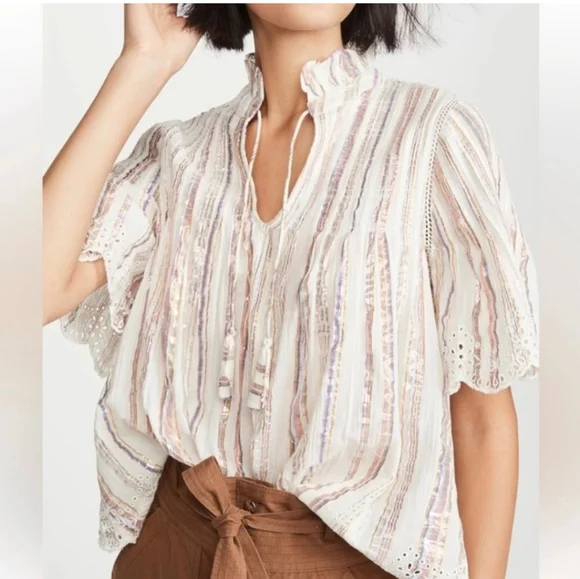 Sea New York Harriet Pintucked blouse size 2 - Picture 13 of 13